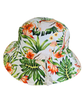 Colorful Rainbow Rush sun hat by ZipMAE Swimwear featuring wide brim and vibrant design for sun protection and style.
