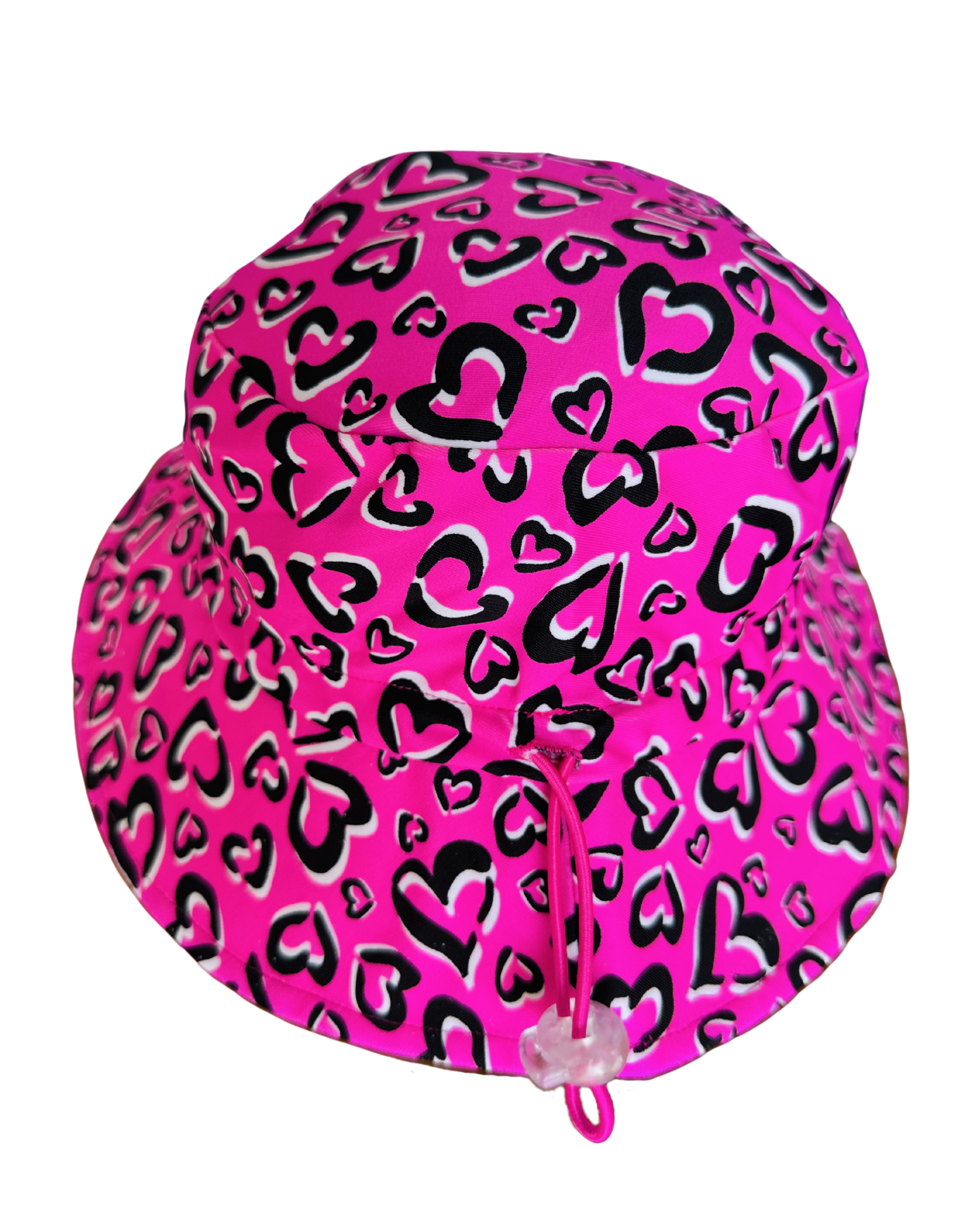 ZipMAE Swimwear Sun Hat Love Splash with wide brim and colorful pattern, perfect for sun protection and stylish summer outings.